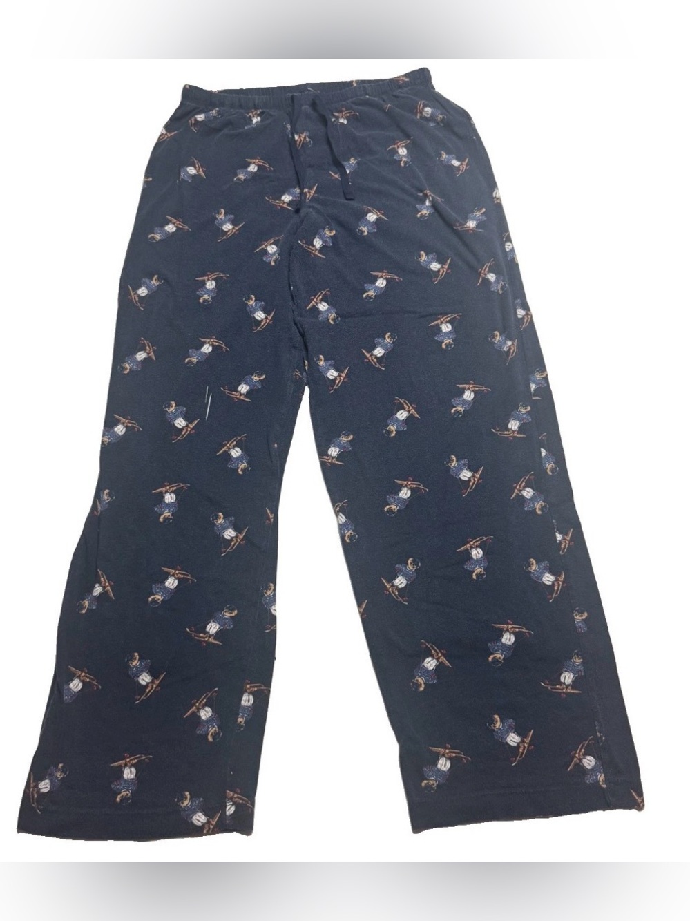 Polo Ralph Lauren Polo Bear Ski Pajama/ Lounge Pants In Blue Size: M